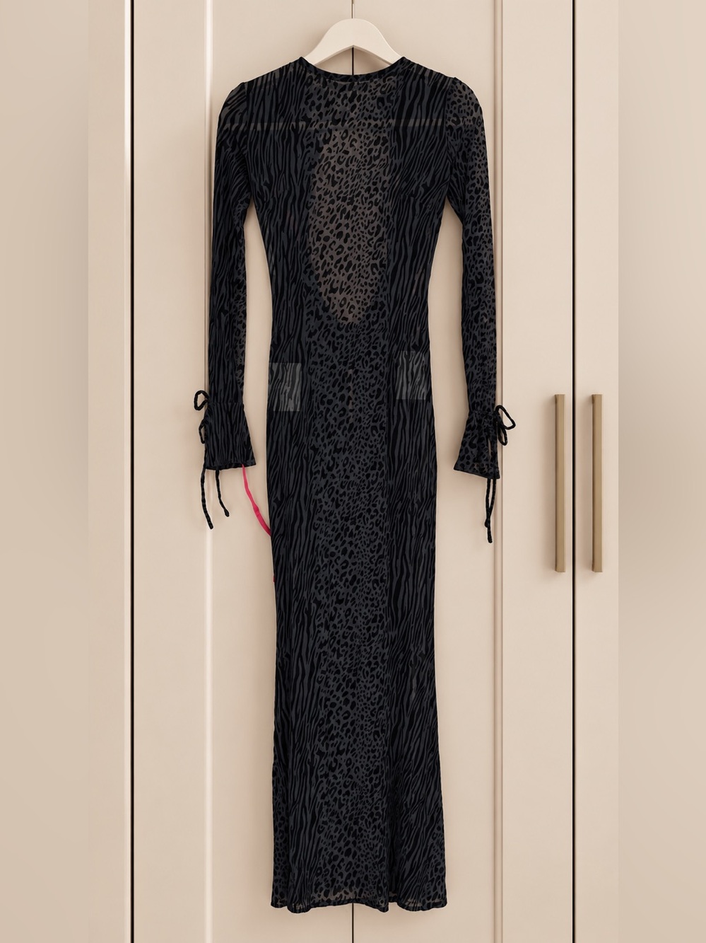Miss Circle Black Sheer Maxi Dress